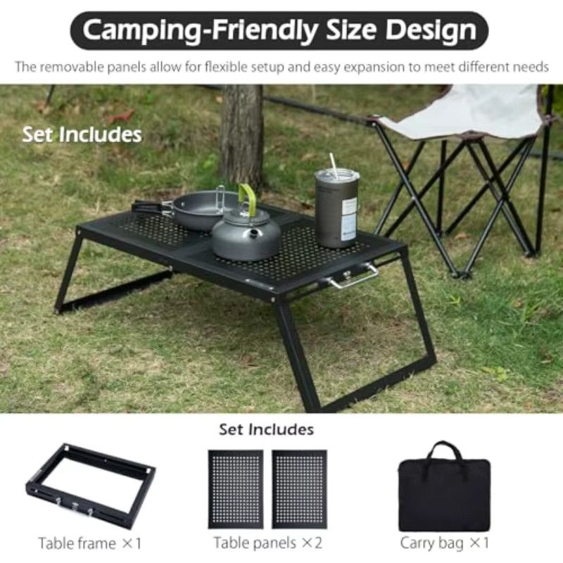CHANGE MOORE Tragbarer IGT-Campingtisch, faltbarer Outdoor-Klapptisch mit Aufbewahrungstasche für Picknick und Grillen - Bild 2