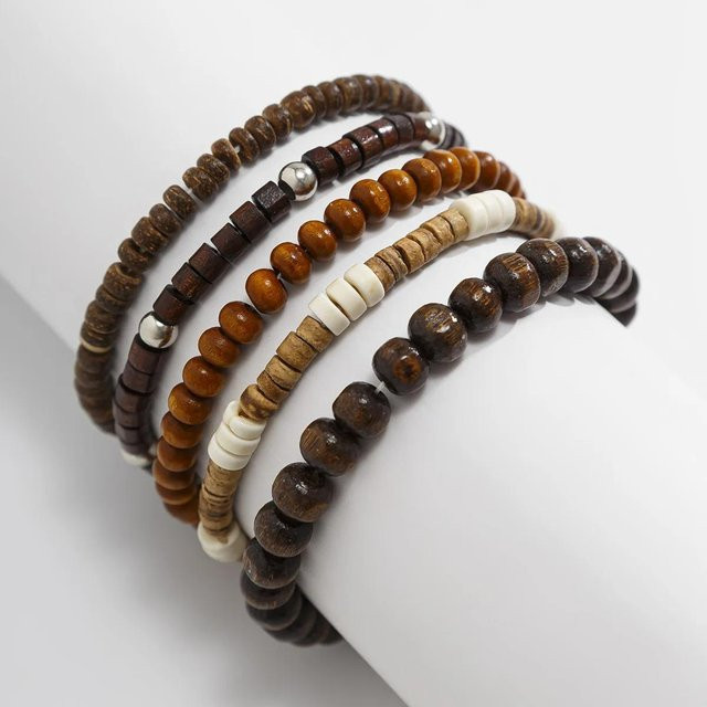 Armband, Türkis Samenperlen, Glasperlen, 4er-Set, Damen, Mädchen - Bild 1