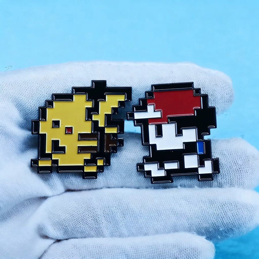 Bandai Pokémon Ash Ketchum Pikachu Emaille-Pins, 2-teiliges Set, Metall, Bunt / Mehrfarbig - Bild 3
