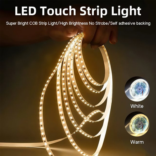 USB LED-Lichtleiste mit 2835 SMD-LEDs für Schminktische und Kleiderschränke, Farbe: Weiß, DC 5 V - Bild 1
