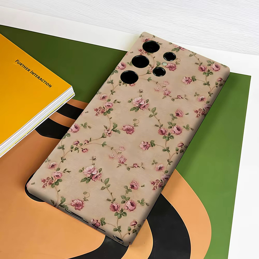 Stoßfeste Handyhülle mit Vintage Rosenranken für Samsung Galaxy S26 S25 S24 S23 Ultra Plus in robuster Doppelschicht-Bauweise - Bild 4
