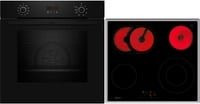 Neff Backofen-Set BX46PB in Silber und Schwarz mit Glaskeramik-Kochfeld, Pyrolyse und Heißluft - Bild 1