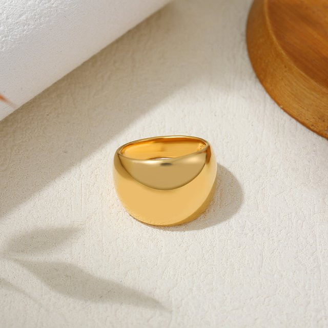 amofa Ring, Edelstahl, Gold, Damen - Bild 1