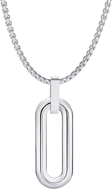 Vnox Halskette, Hohlstiftförmiger Anhänger, Edelstahl, Silber, Unisex, 60cm - Bild 1