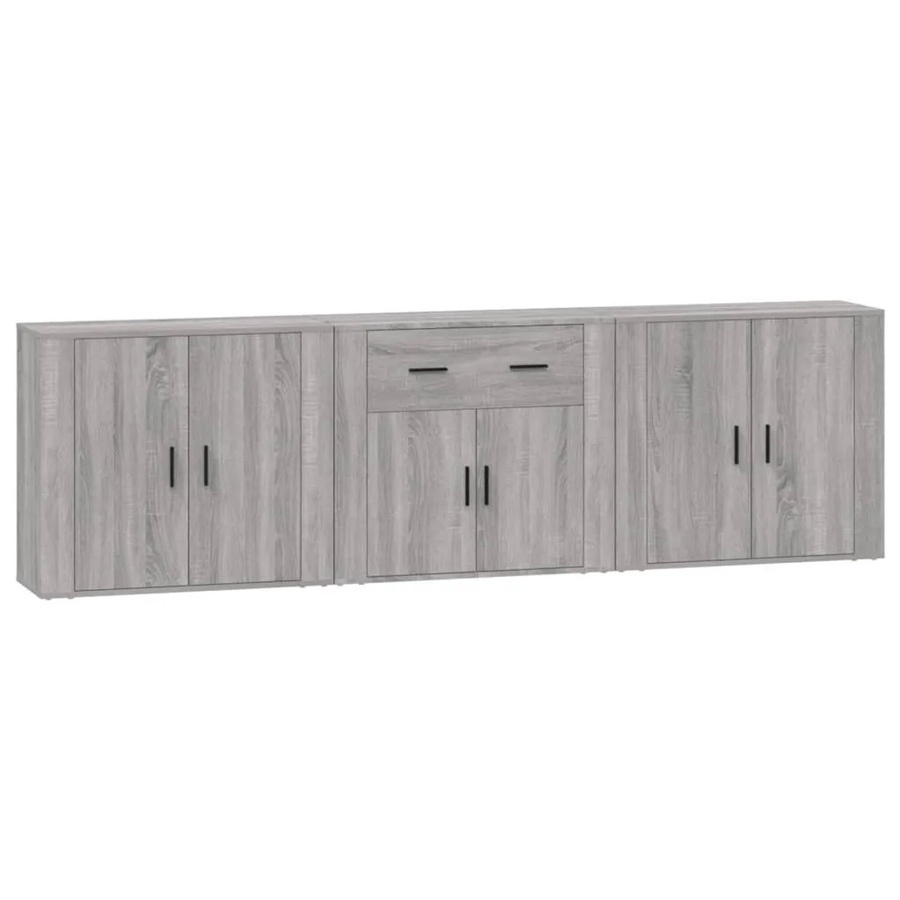 Set aus 3 Sideboards von vidaXL in Grau Sonoma aus Holzwerkstoff - Bild 2
