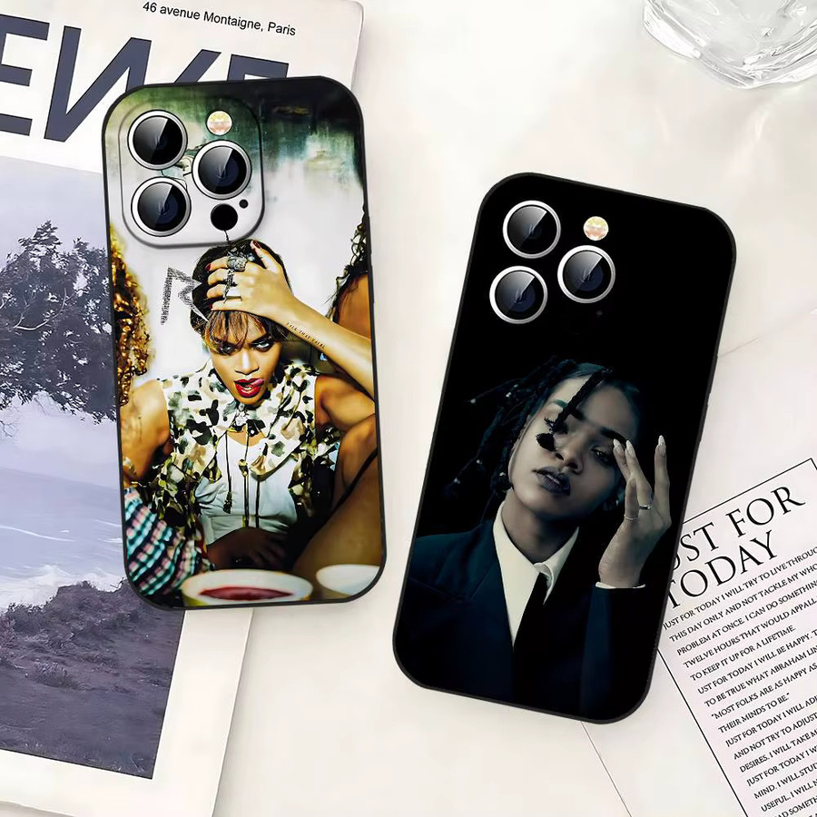 Singer R-Rihanna Handyhülle in Schwarz für iPhone 17, 16, 15, 14, 13, 11 Pro Max, Plus, X, Xr, Xs Max und 13 Mini - Bild 2