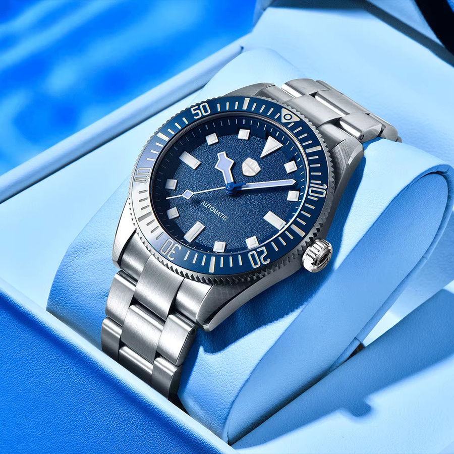 Rollstimi Armbanduhr Automatik, Edelstahl, Blau, Saphirglas, Herren - Bild 5