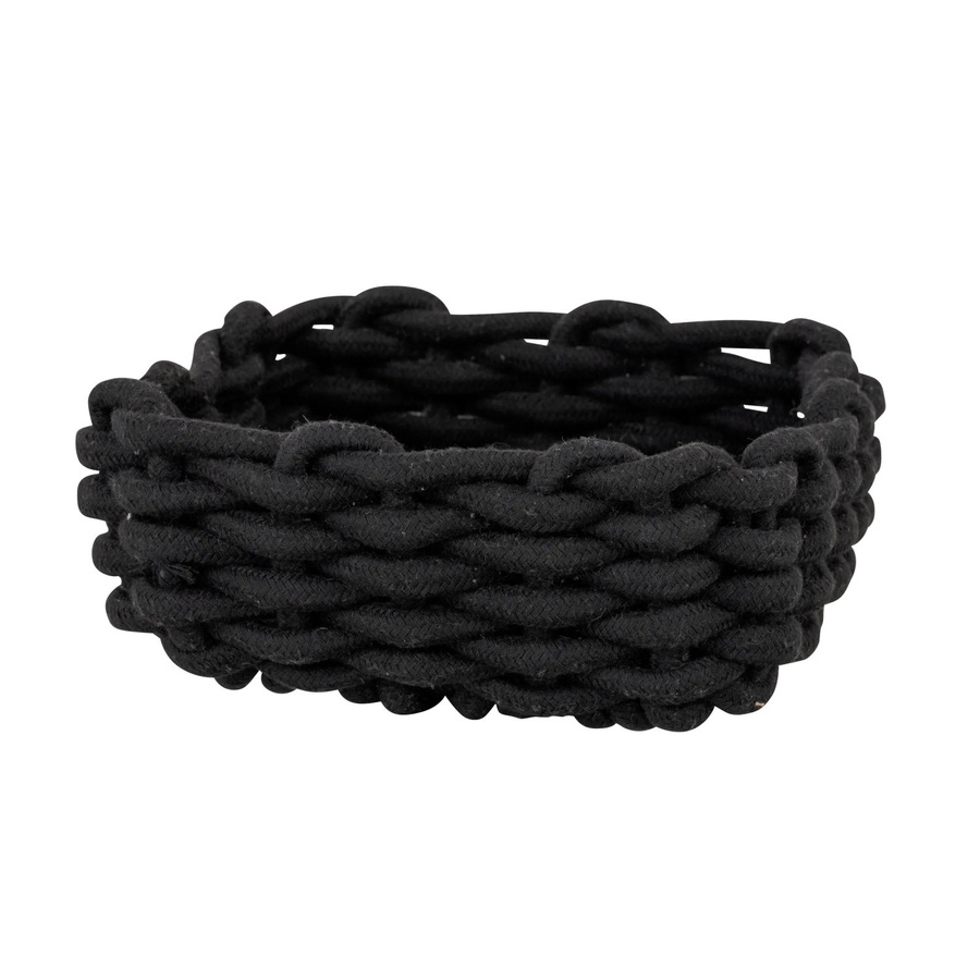 Schöner Wohnen Badkorb Melara M aus Cotton Rope in Schwarz - Bild 2