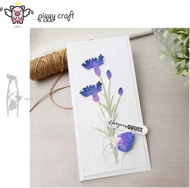 Piggy Craft Metall-Stanzformen für Bastelarbeiten mit Blumenblatt und Schmetterling Motiven - Bild 1
