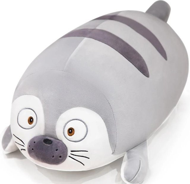 Yiran Health & Beauty Seehund Plüschtier, 60cm, Grau - Bild 1