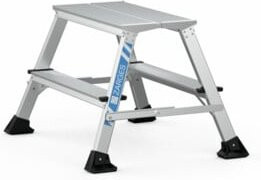 Zarges XLstep P Podest breit mit 2 Stufen aus Aluminium in Silber - Bild 1