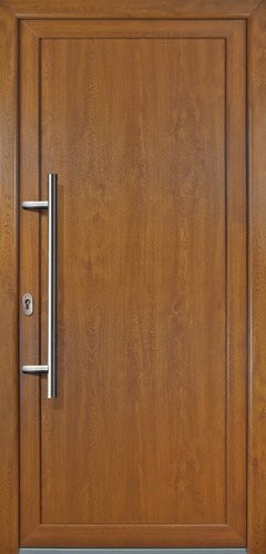 Meeth Kunststoff-Haustür Signum Exklusiv in Golden Oak, nach innen öffnend, ohne Türgriff, Farbe: Gold/Braun, B: 98,0 cm, H: 200,0 cm, T: 7,0 cm - Bild 1