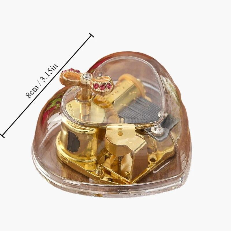 Yiran Furniture Mini Oktavspieluhr aus transparentem Acryl als kreatives Geschenk - Bild 2