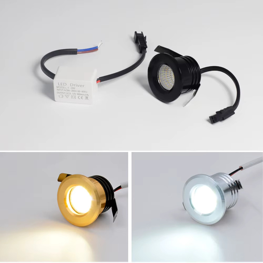 LUCERNA Mini-LED-Einbau-Downlight, runder LED-Strahler für Vitrinen und Möbel, 3 W - Bild 2