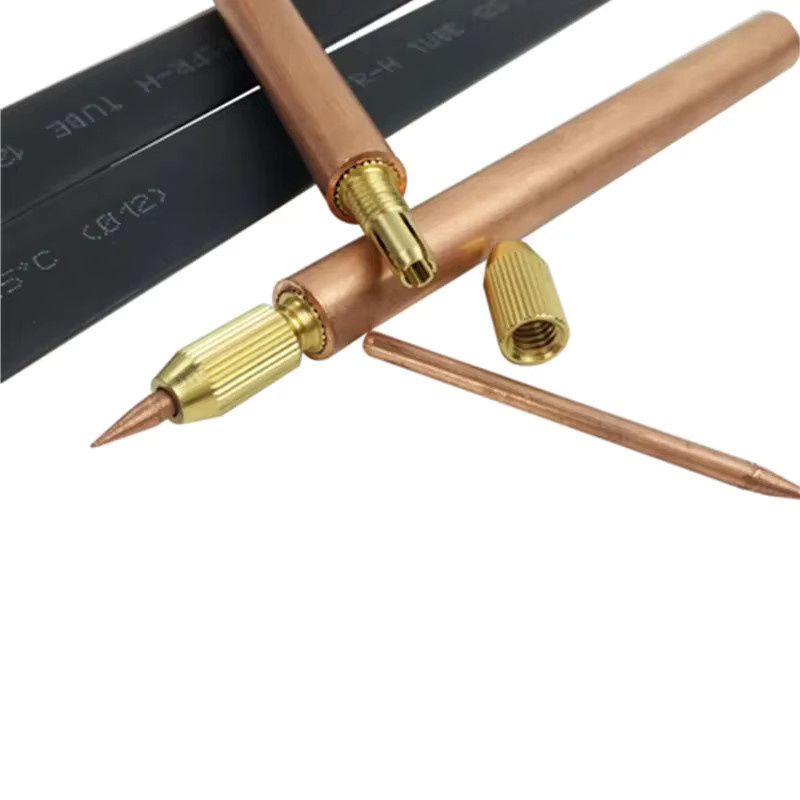 Heltecbms Quadratischer Kupfer-Punktschweißstift in Gold für 18650 Akkupacks und DIY-Punktschweißmaschinen - Bild 1