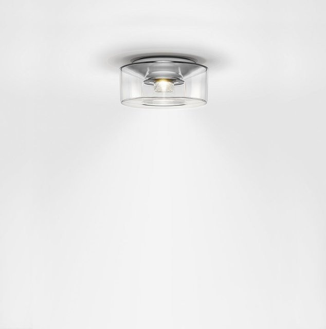Serien Lighting Curling Ceiling S LED-Deckenleuchte in Silber mit transparentem Acrylglasschirm und warmweißem Licht (3000K) - Bild 1