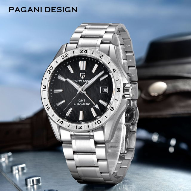 PAGANI DESIGN Armbanduhr Automatik, Edelstahl, Saphirglas, Blau, Herren - Bild 1