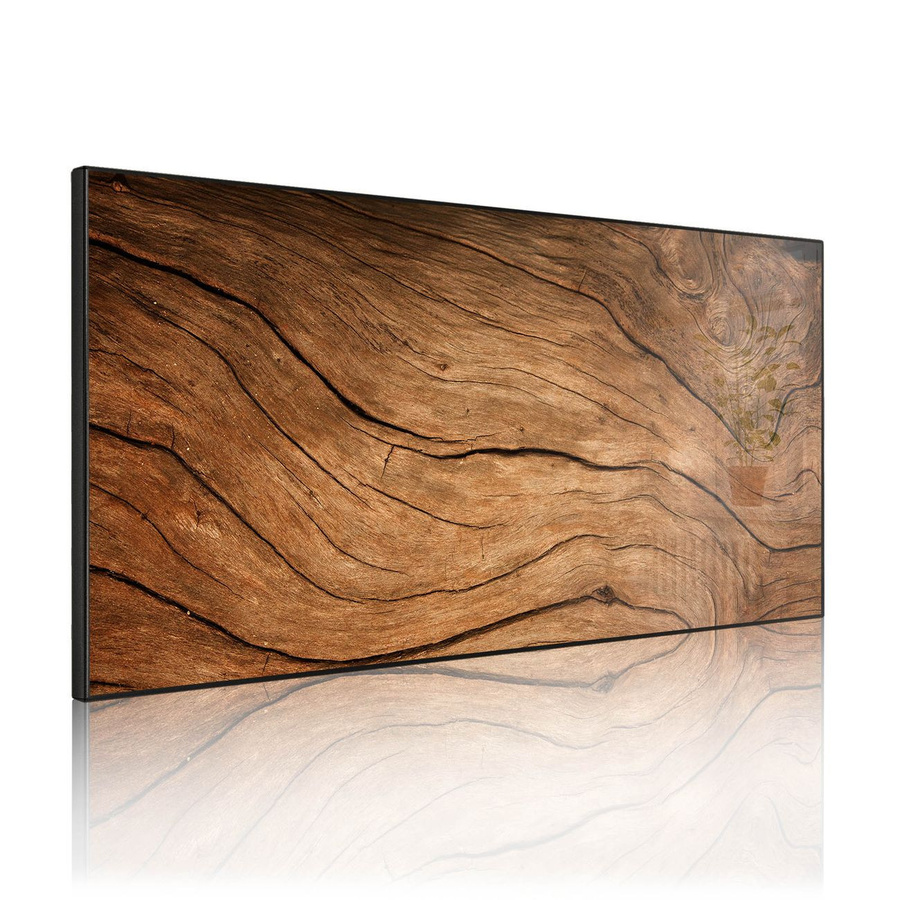 banjado Metall Magnettafel Schwarz mit Motiv Trockenes Holz, Magnetwand im Querformat, B/H: 78 x 37 cm - Bild 1