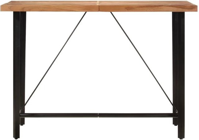 vidaXL Bartisch aus Akazienmassivholz und Eisen in Braun, B/T/H: 150 x 70 x 107 cm - Bild 1
