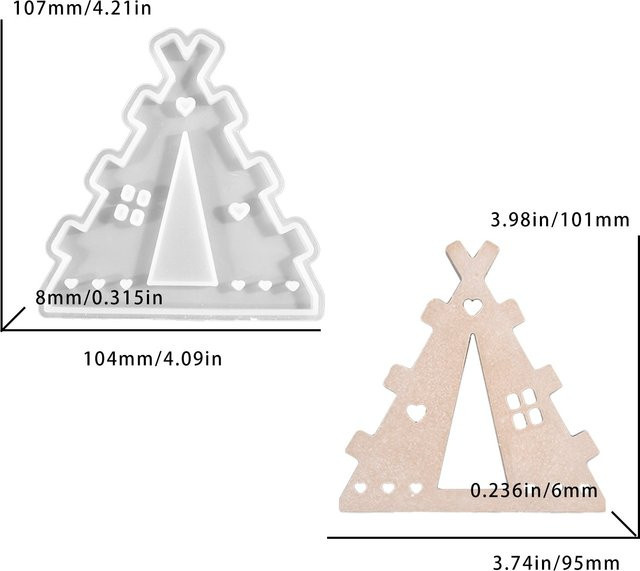 Silikonform für Epoxidharz Stern und Mond zur DIY-Gestaltung von Kerzenhaltern und Dekorationen - Bild 1