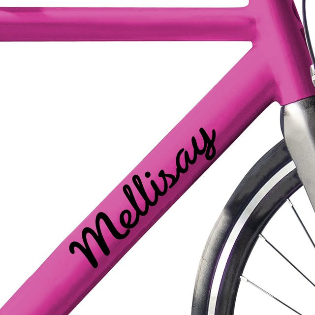 Personalisierter Wandaufkleber Mellisay aus PVC in Pink und Schwarz als abnehmbare Wandkunst für Hochzeiten - Bild 1