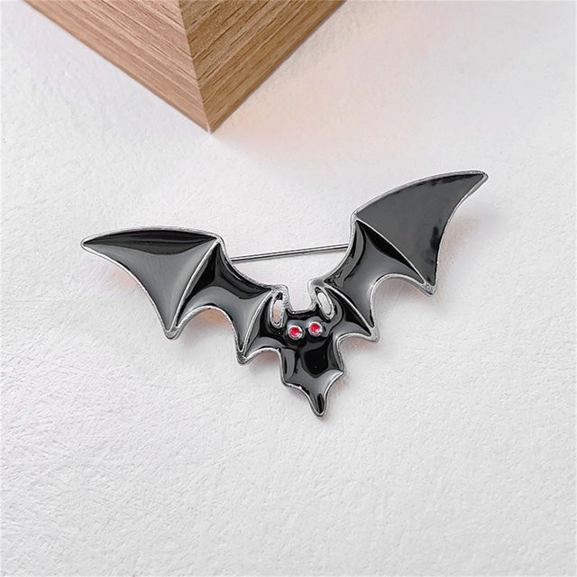 Rinhoo jewelry Brosche Fledermaus, Emaille, Schwarz, Unisex - Bild 1