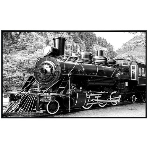 papermoon EcoHeat Infrarotheizung Dampflokomotive Schwarz Weiss mit App-Steuerung und Überhitzungsschutz - Bild 2