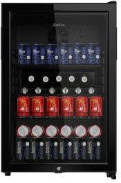 Amica Getränkekühlschrank FK 341 150 S in Schwarz mit Glastür und Schloss - Bild 1