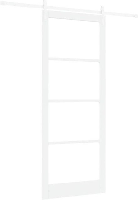 vidaXL Schiebetür ORKDAL in Weiß aus Kiefernholz und Glas, B: 93 cm, H: 232 cm - Bild 1