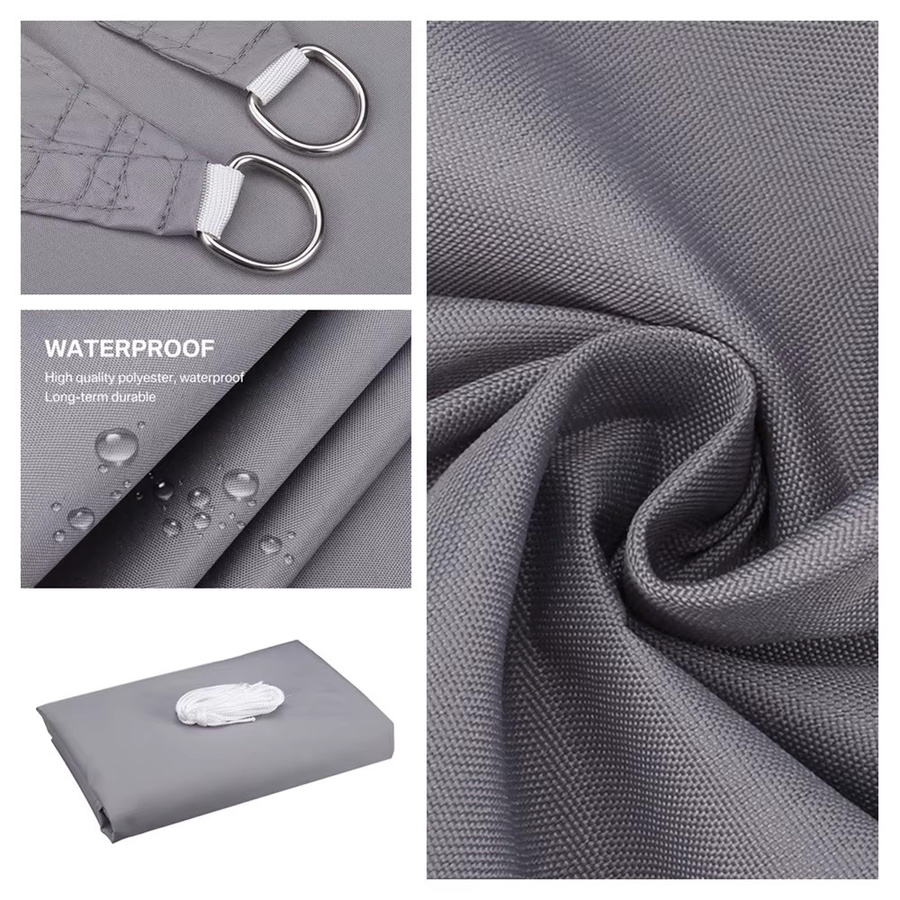Wasserabweisendes Sonnensegel aus Polyester in Beige, rechteckig, B x T: 4 x 3 m mit 98 % UV-Schutz für deine Gartenterrasse oder deinen Pool - Bild 2