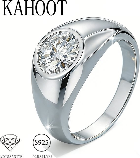 KAHOOT Ring 925 Silber, Moissanit, Unisex - Bild 1
