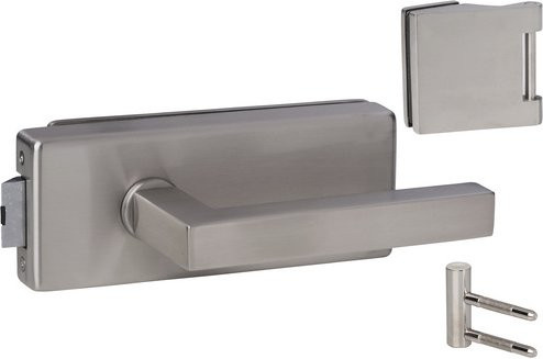 ALPERTEC Glastürbeschlag aus Edelstahl in Silber gebürstet - Bild 1