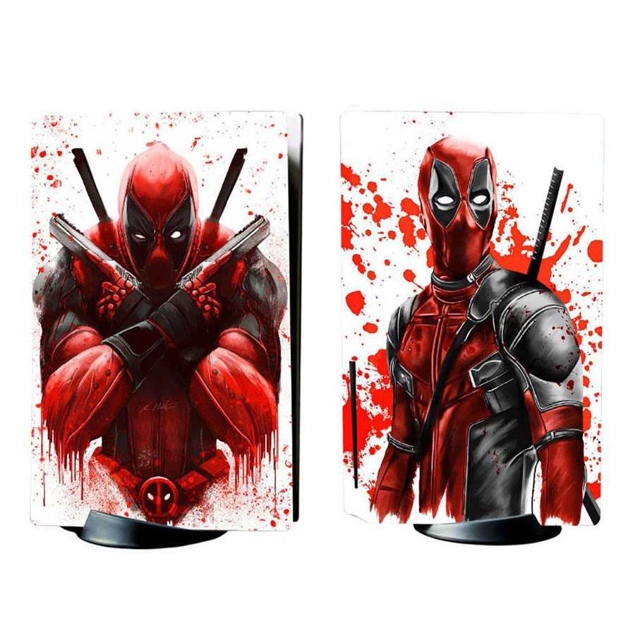 Sony PlayStation 5 Disc Edition Schutzhülle mit Deadpool Superhelden Skin und Controller Skin in Multicolour - Bild 1