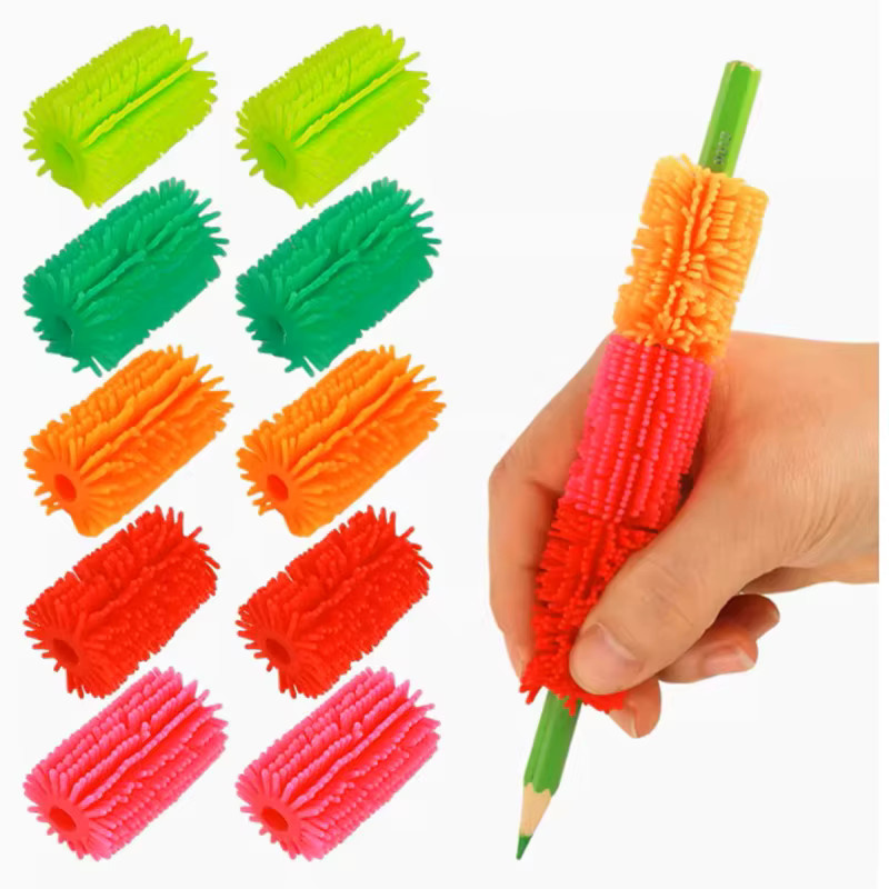 Meade Stifthalter zur Korrektur der Schreibhaltung für Kinder, TPR Schreibgreifer in Multicolour, 5 oder 10 Stück - Bild 6