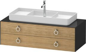 Duravit Waschtischunterschrank White Tulip in White, Breite: 130 cm, Tiefe: 55 cm, Höhe: 40,8 cm - Bild 1