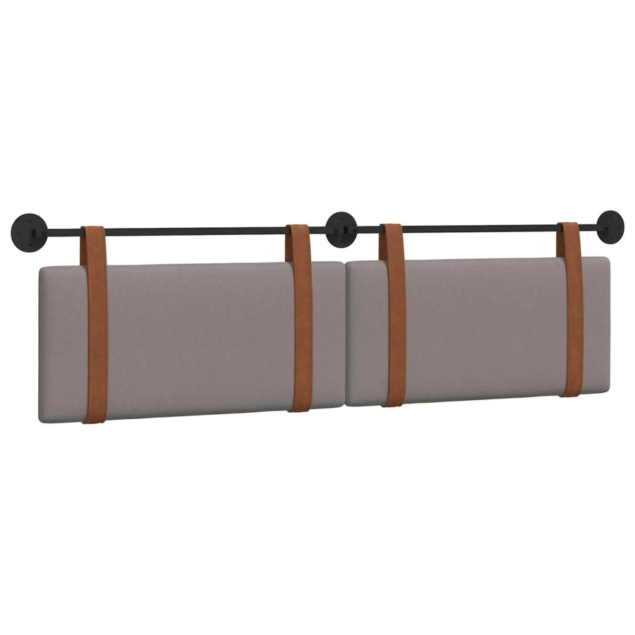 vidaXL Wandmontiertes gepolstertes Paneel in Taupe mit Antik-PU-Optik, Breite: 190 cm, Höhe: 55 cm, Tiefe: 5 cm - Bild 2