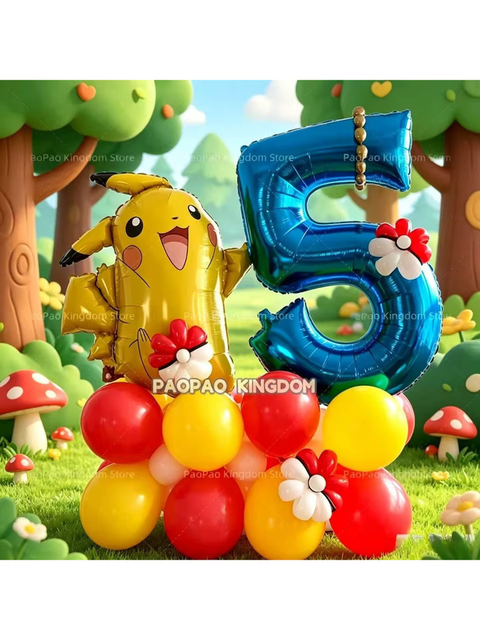 Potdemiel Pokemon Pikachu Folienballons für Kindergeburtstag und Partydekoration in Mehrfarbig - Bild 3