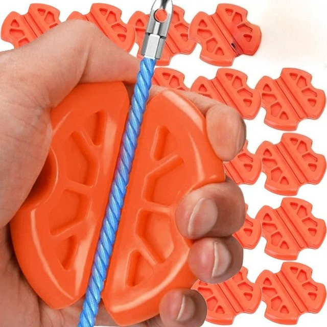 Tragbare Drahtziehmaschine mit Gummi-Fadenhalterung und Antirutschklemme für Elektriker in Orange - Bild 1