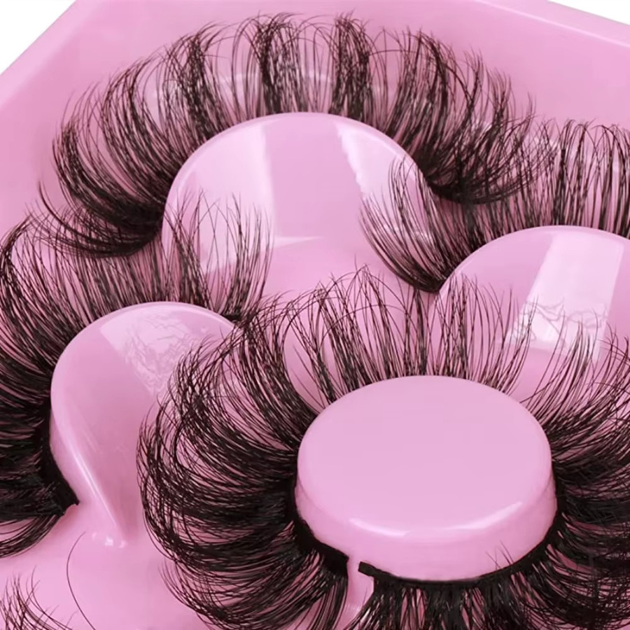 BLL.cf Künstliche Wimpern, 3D Nerz-Look, Schwarz, 5 Paare - Bild 2
