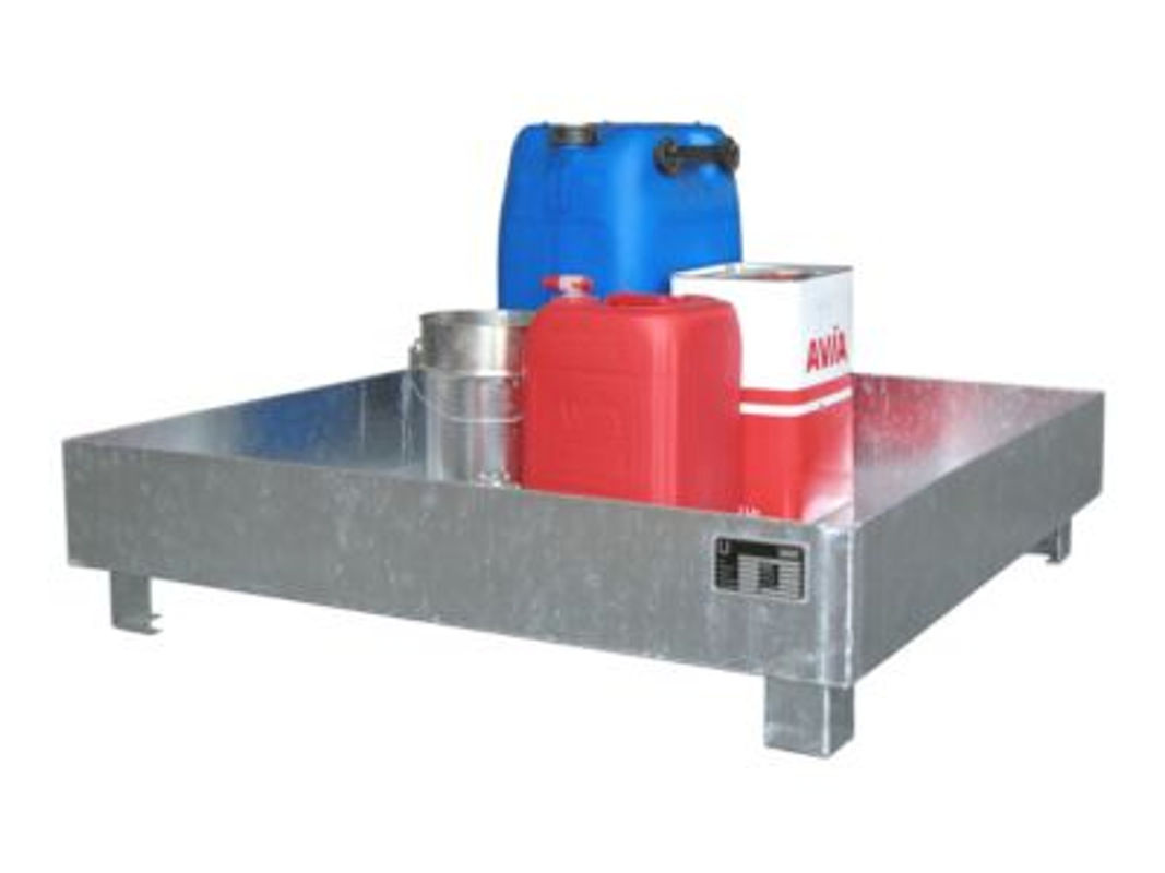 Auffangwanne Bauer Südlohn WO-4/200 aus Stahl, feuerverzinkt, silber, B/T/H: 120 x 120 x 28,5 cm - Bild 2