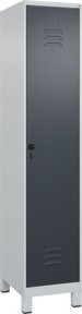 C+P Spind Classic PLUS Garderobenschrank mit 1 Abteil, Grau/Anthrazit, H x B x T: 195 x 40 x 50 cm - Bild 1
