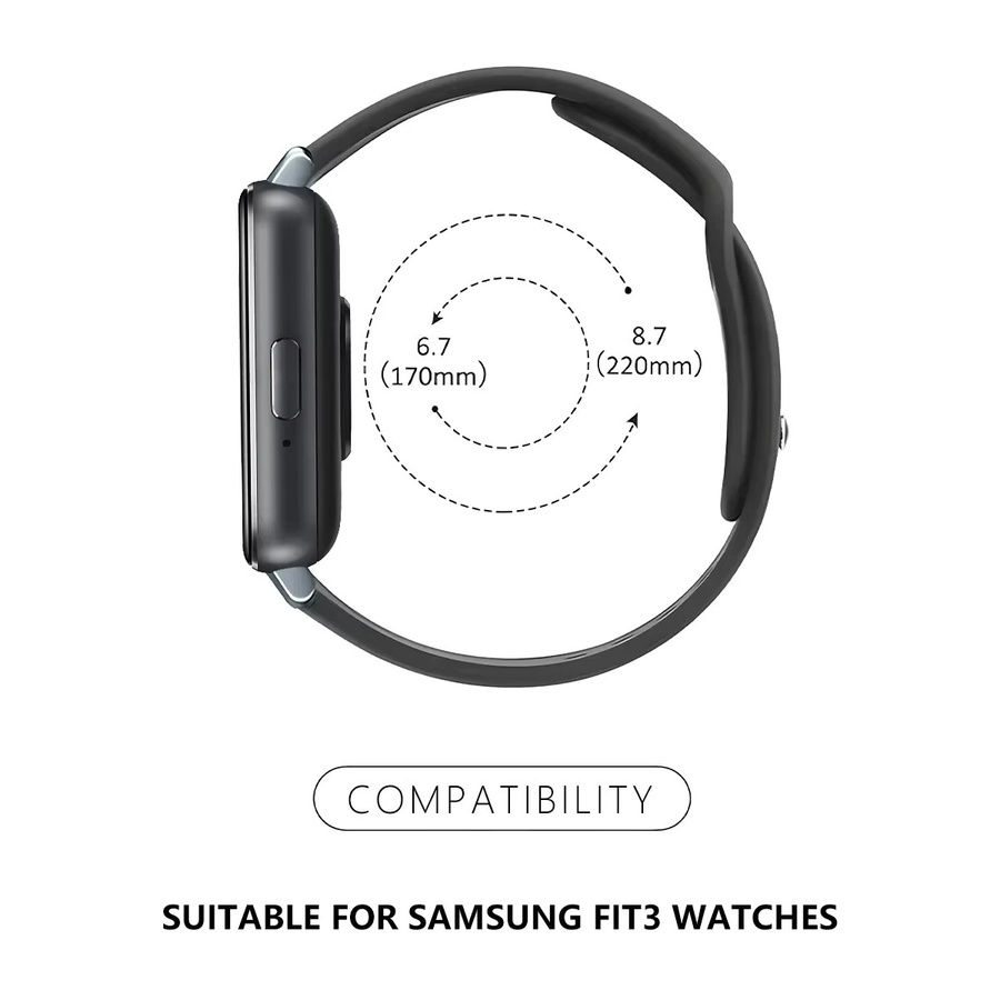 CAOWTAN Uhrenarmband Silikon, Samsung Galaxy Fit 3, Unisex - Bild 2