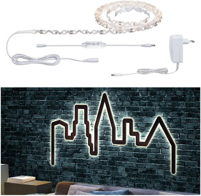 Paulmann FlexLED 3D Basis-Set Neon Flex Leuchtschrift in Warmweiß, Länge: 3 m - Bild 1