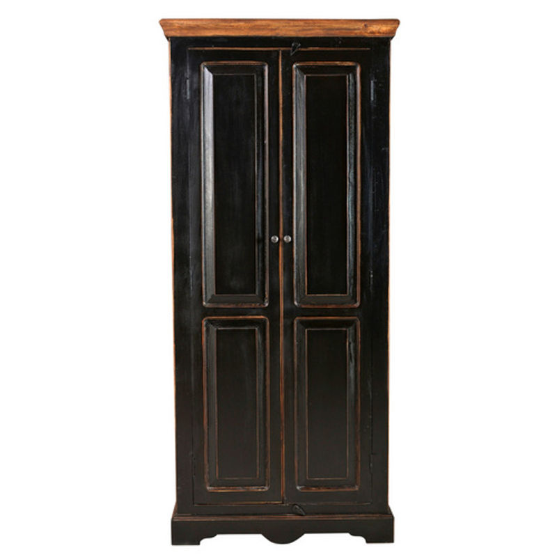 SIT-Möbel Schrank CORSICA 05864-11 aus Mango Holz in Antik Brown und Black mit Scharniertüren und Regalböden für Home-Office und Büro - Bild 3