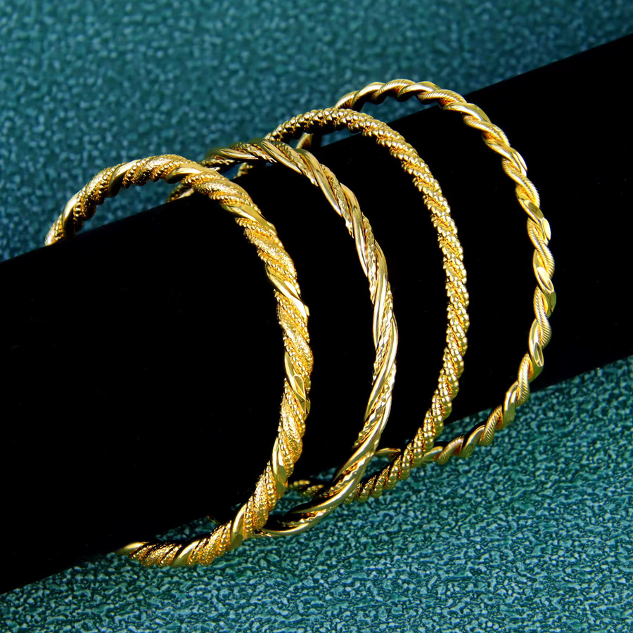 AYONG Armband Manschette, Messing, Gold, Damen - Bild 2