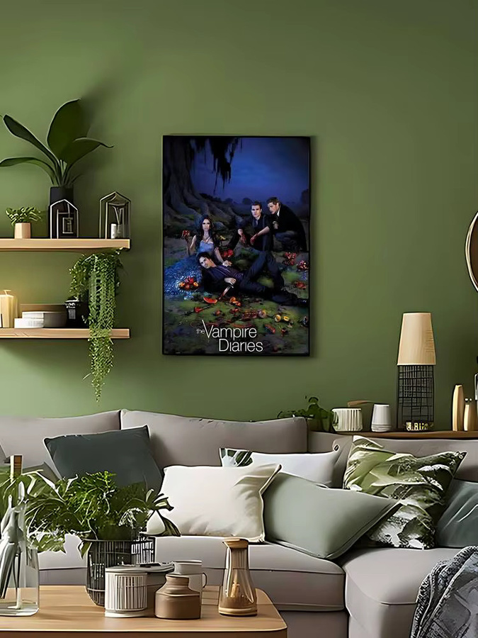 The Vampire Diaries Cartoon-Poster Retro Wandkunst in Multicolour B/H/T: 20 x 20 x 0,15 cm - Bild 7