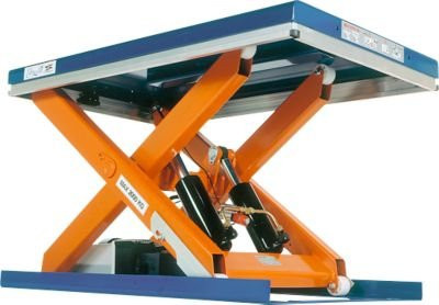 Edmo Lift Scheren-Kompakthubtisch TL 2000 in Blau und Orange mit 2000 kg Tragkraft - Bild 1