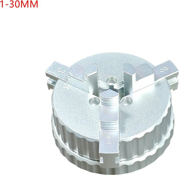 MAYAGU Mini Drei Backenfutter aus Aluminiumlegierung in Silber für Drehmaschinen und elektrische Bohrer, Durchmesser: 30 mm, 48 mm, 74 mm - Bild 1