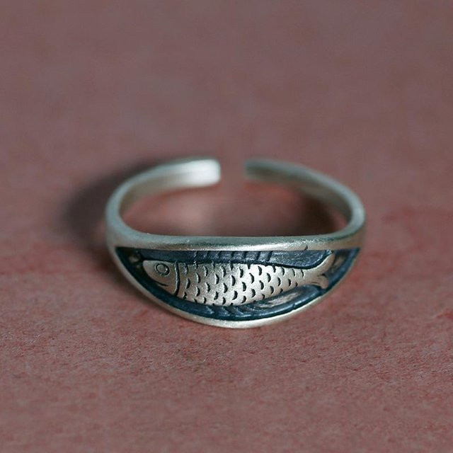 Ventfille Ring Kupfer, Fisch, gray, Damen - Bild 1