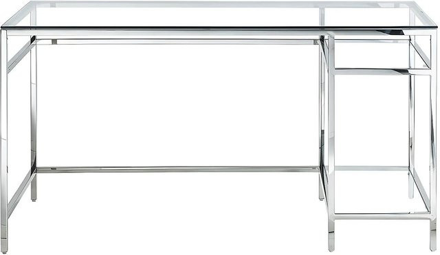 Vente-unique Schreibtisch Tizio aus Glas und Stahl, Transparent/Silber, Breite: 140 cm - Bild 1